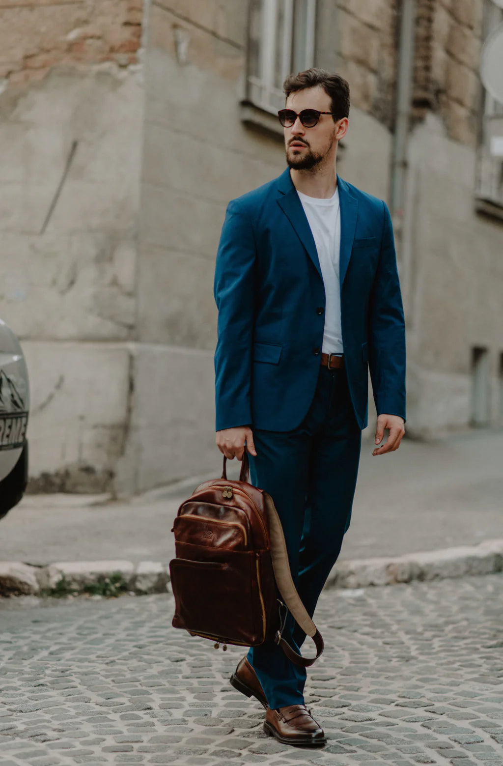 Inspirace pro Vás - Velký kožený batoh L.A.Confidential