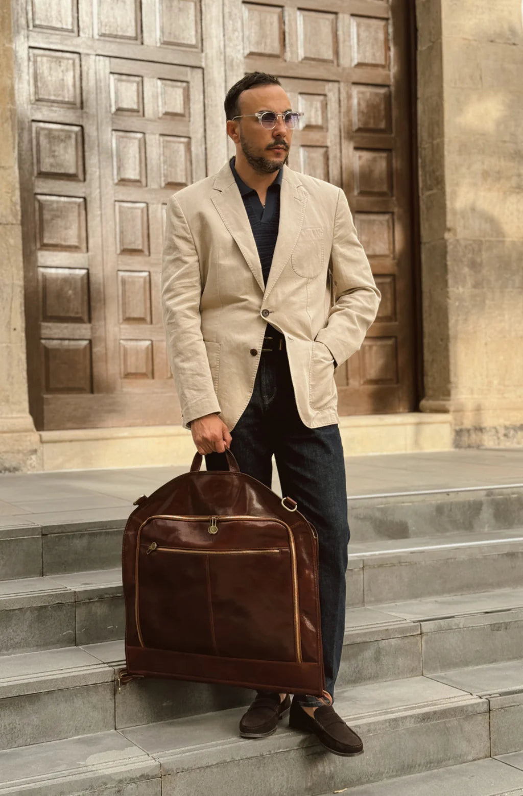 Inspirace pro Vás - Italská cestovní taška na oblek - Travels with Charley