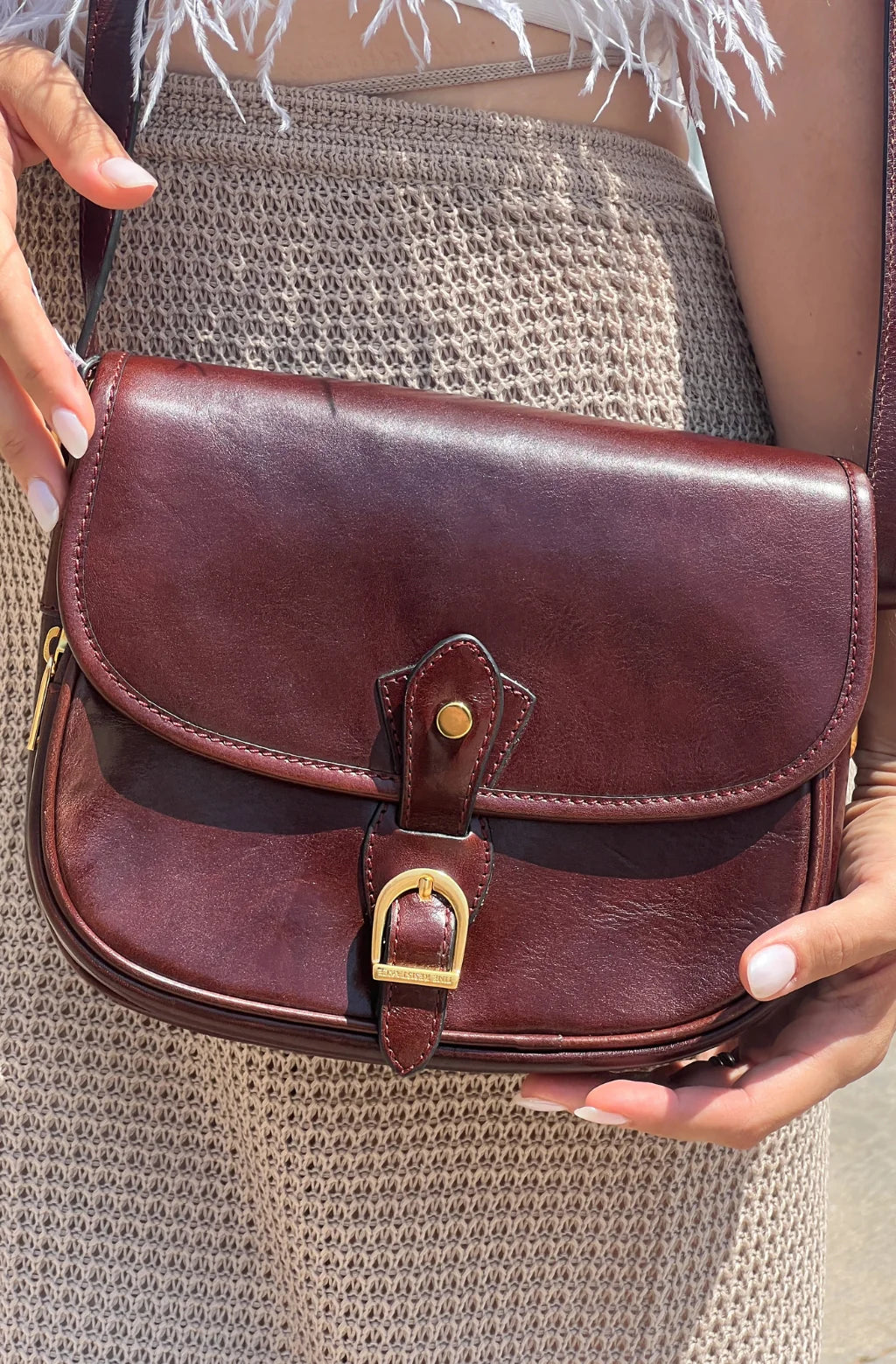 Inspirace pro Vás - Kožená crossbody kabelka - Women In Love