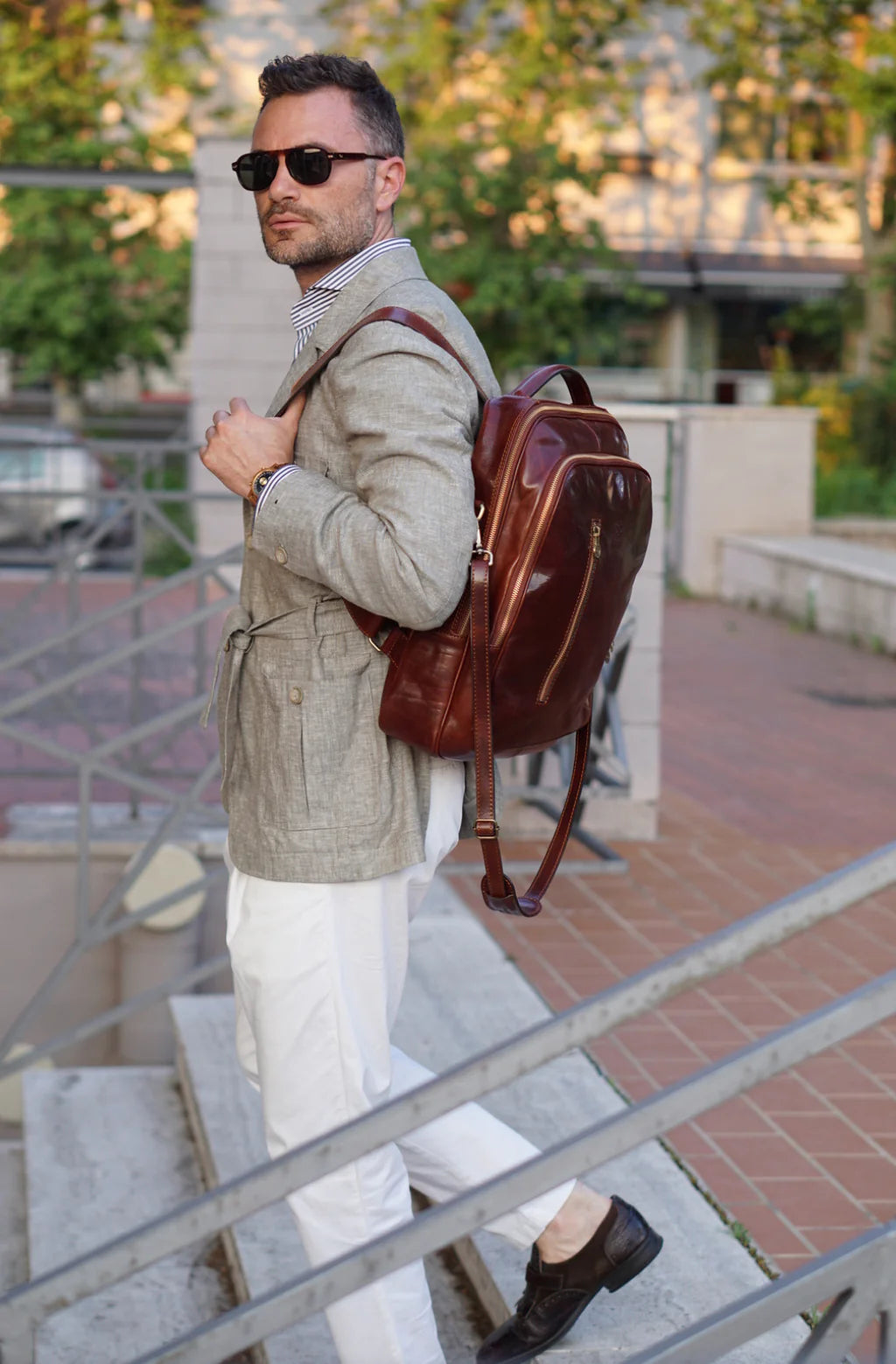 Inspirace pro Vás - Kožený business batoh - Overstory