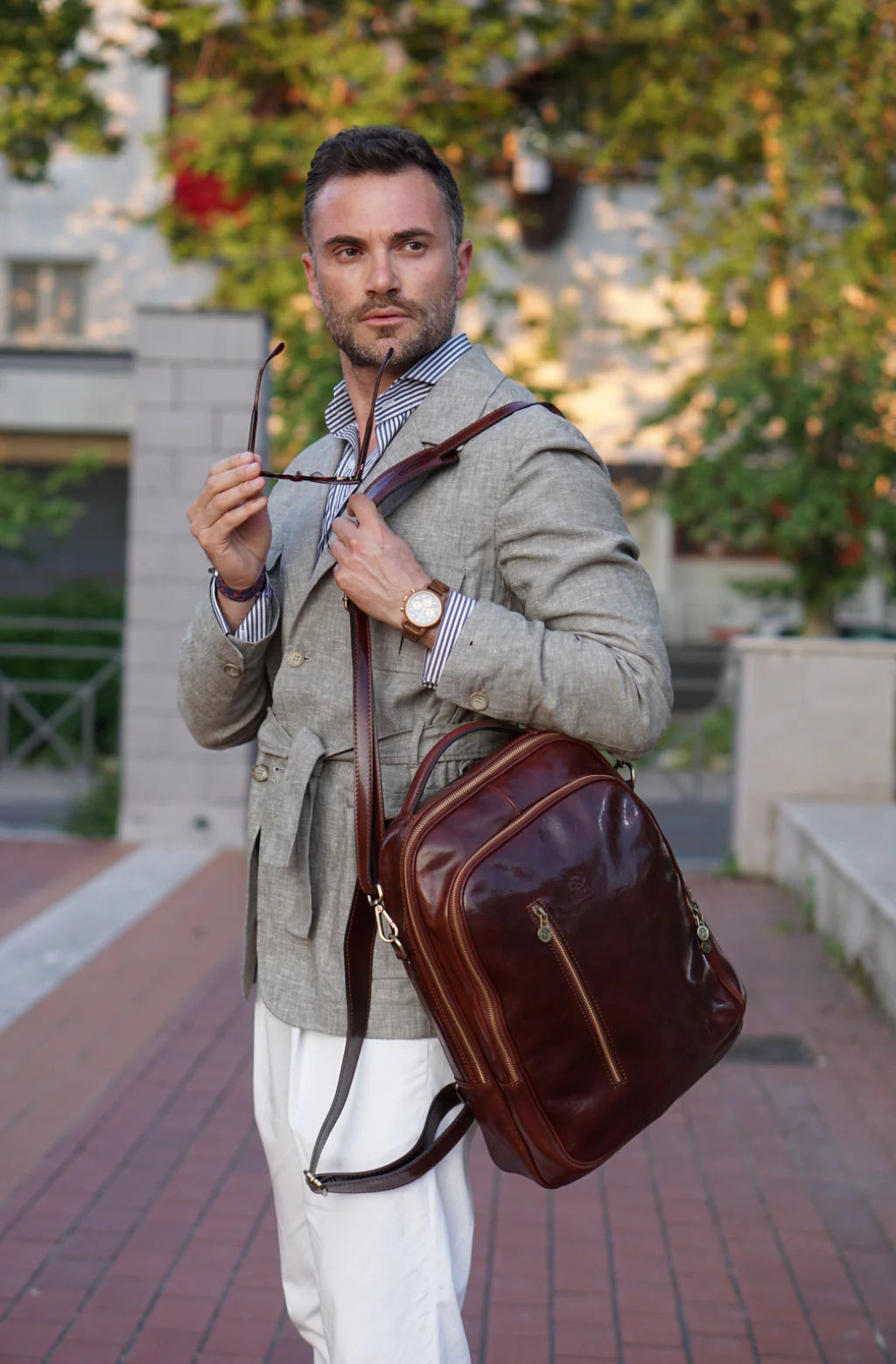Inspirace pro Vás - Kožený business batoh - Overstory