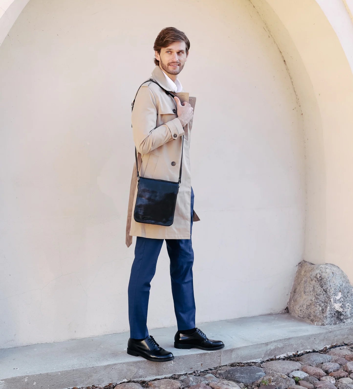 Malá kožená crossbody taška - On The Road