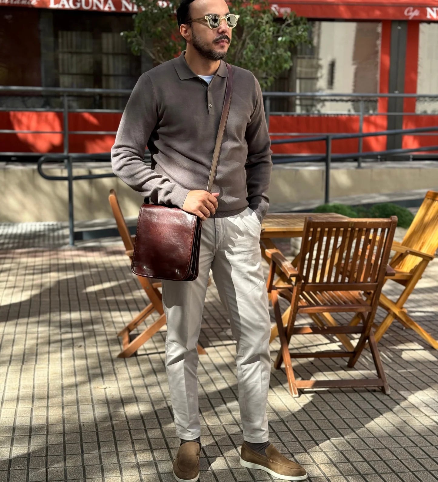 Malá kožená crossbody taška - On The Road