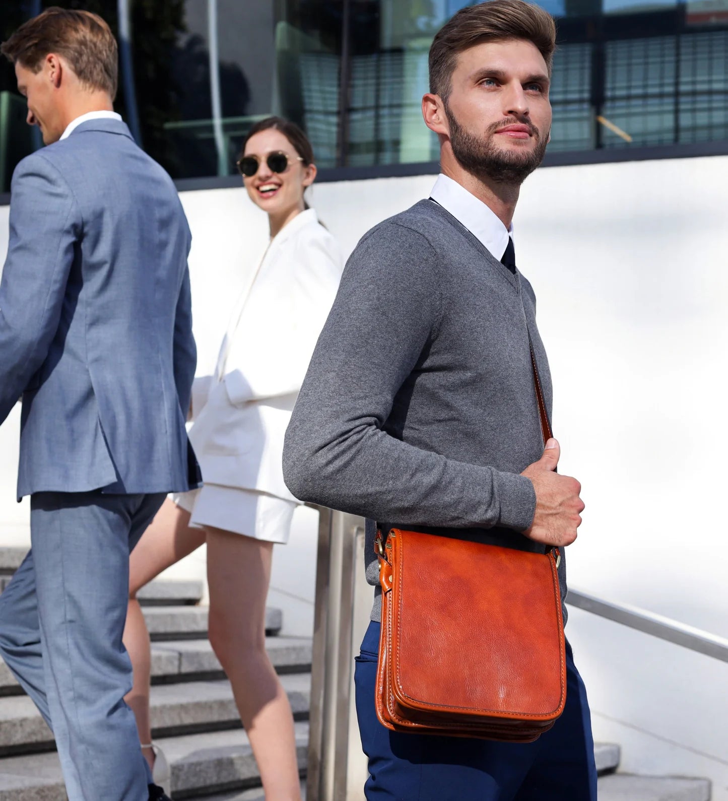 Malá kožená crossbody taška - On The Road
