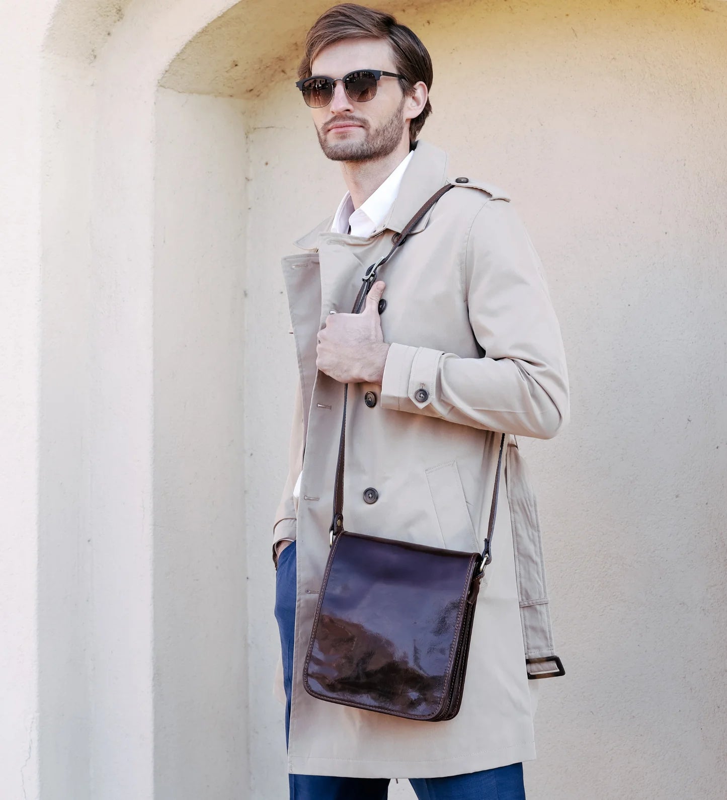 Malá kožená crossbody taška - On The Road