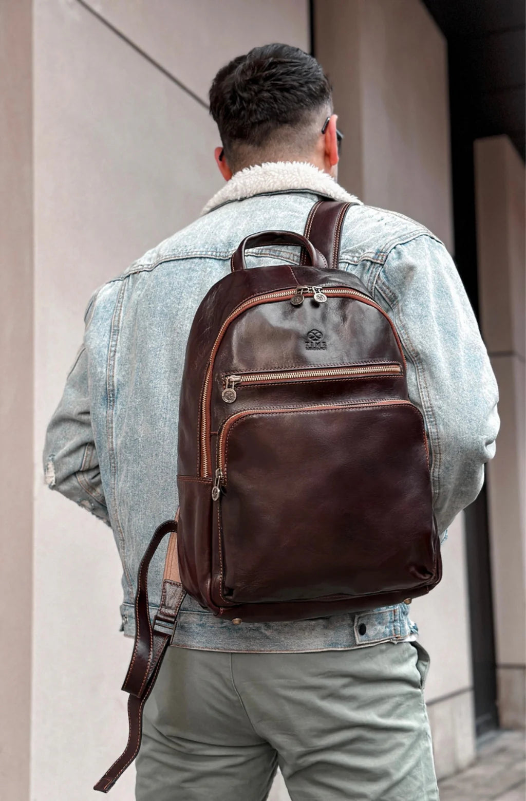 Inspirace pro Vás - Studentský kožený batoh - Claudius