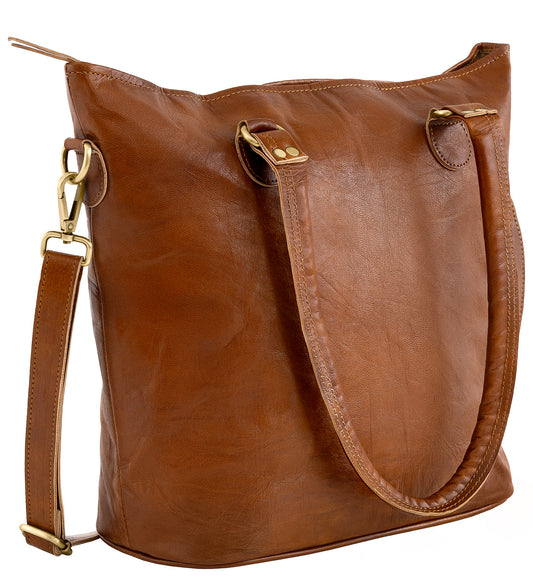 Kožená shopperka přes rameno - Morning Whisper