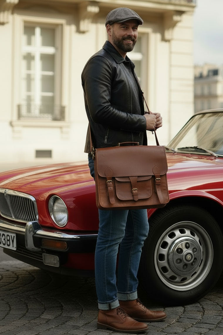 Inspirace pro Vás - Velká kožená aktovka - Office Messenger