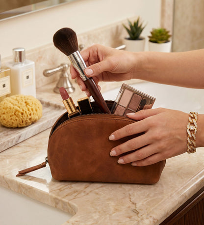 Kožená kosmetická taštička - Beauty Case