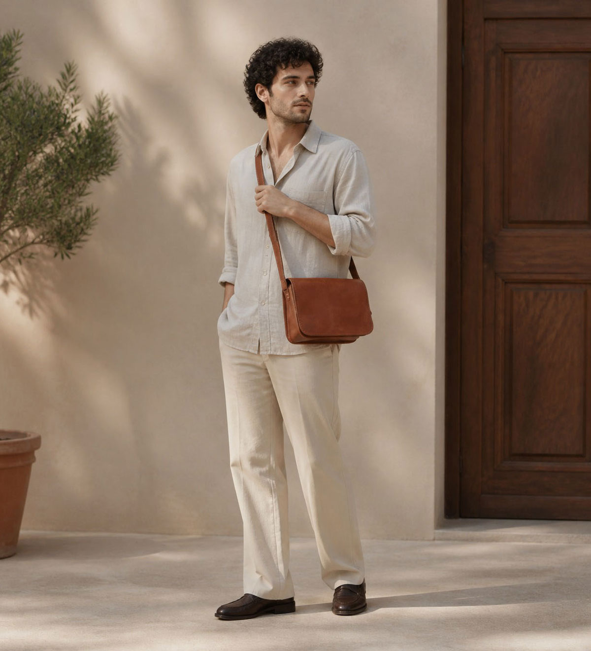 Kožená crossbody taška - City Companion