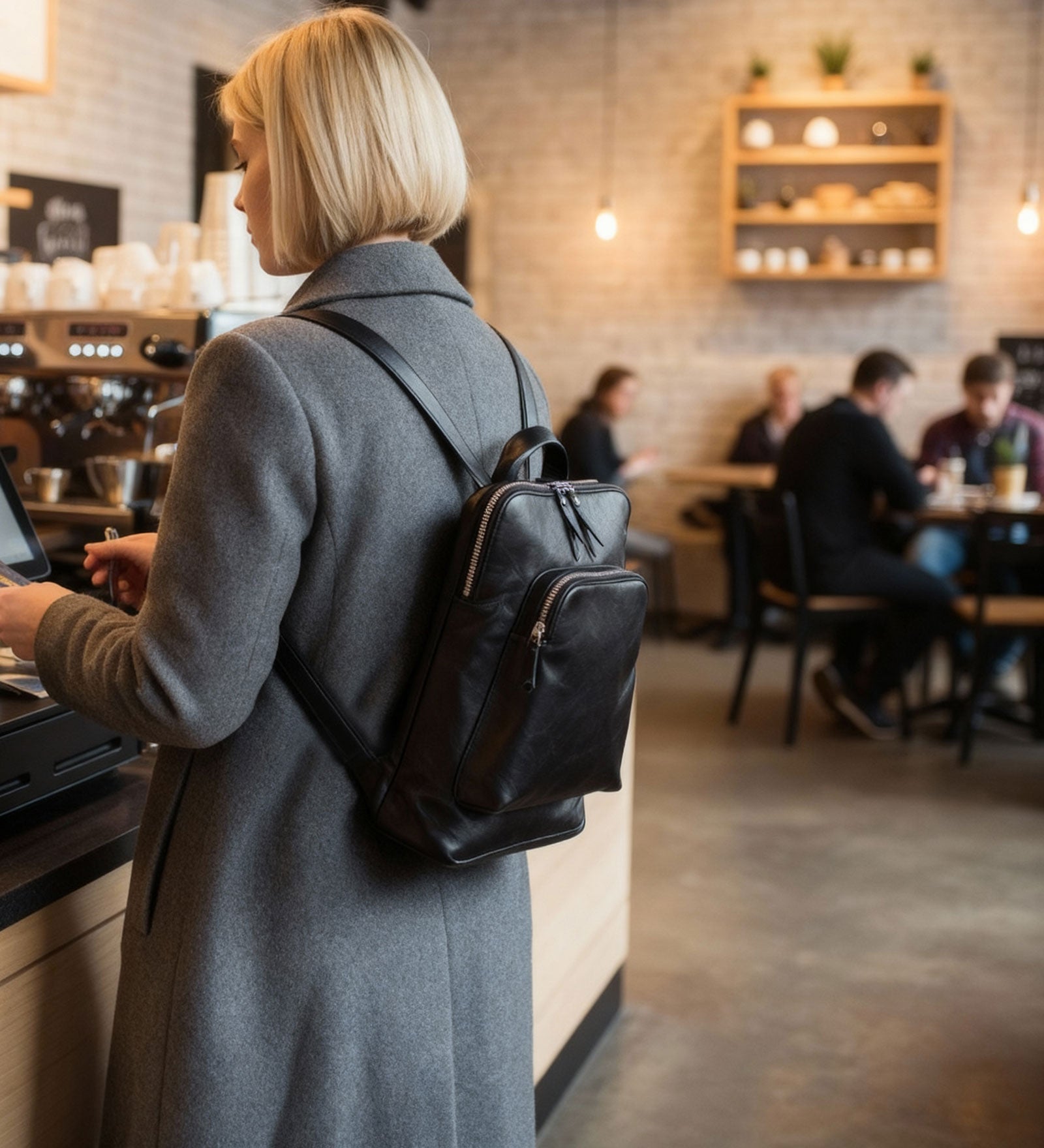 Inspirace pro Vás - Kožený batoh a taška přes rameno 2v1 – Crystal Lane