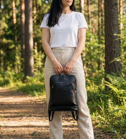 Kožený batoh a taška přes rameno 2v1 – Crystal Lane