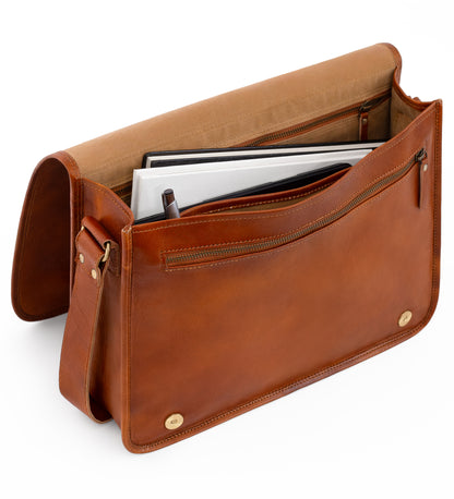 Kožená crossbody taška velká - Echoes of Silence