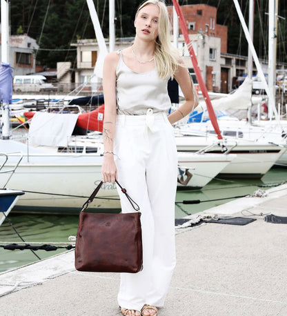 Kožený shopper přes rameno - Vanity Fair