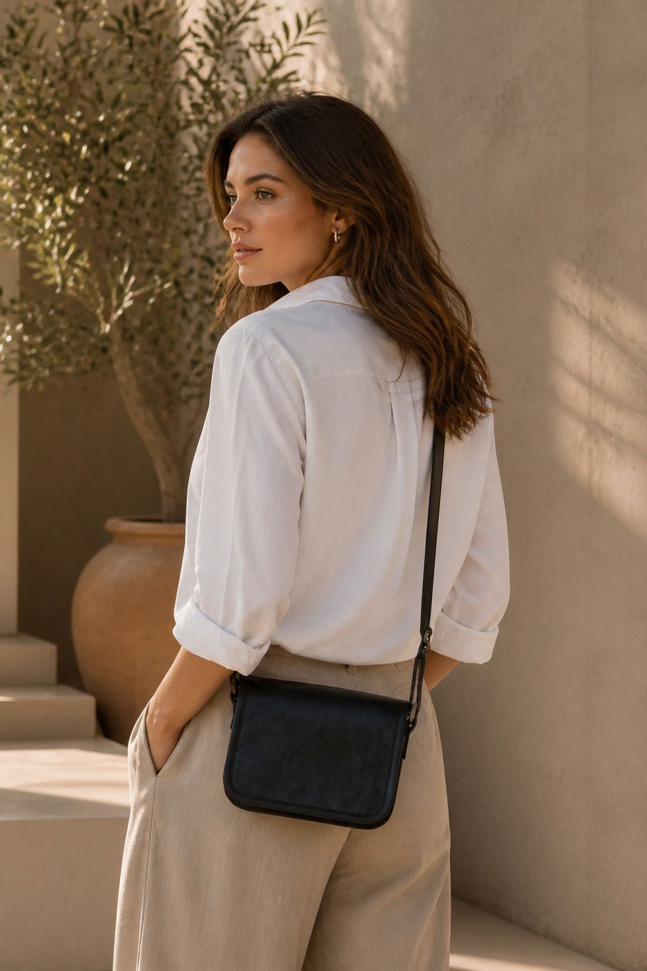 Malá kožená crossbody taštička - Little Companion