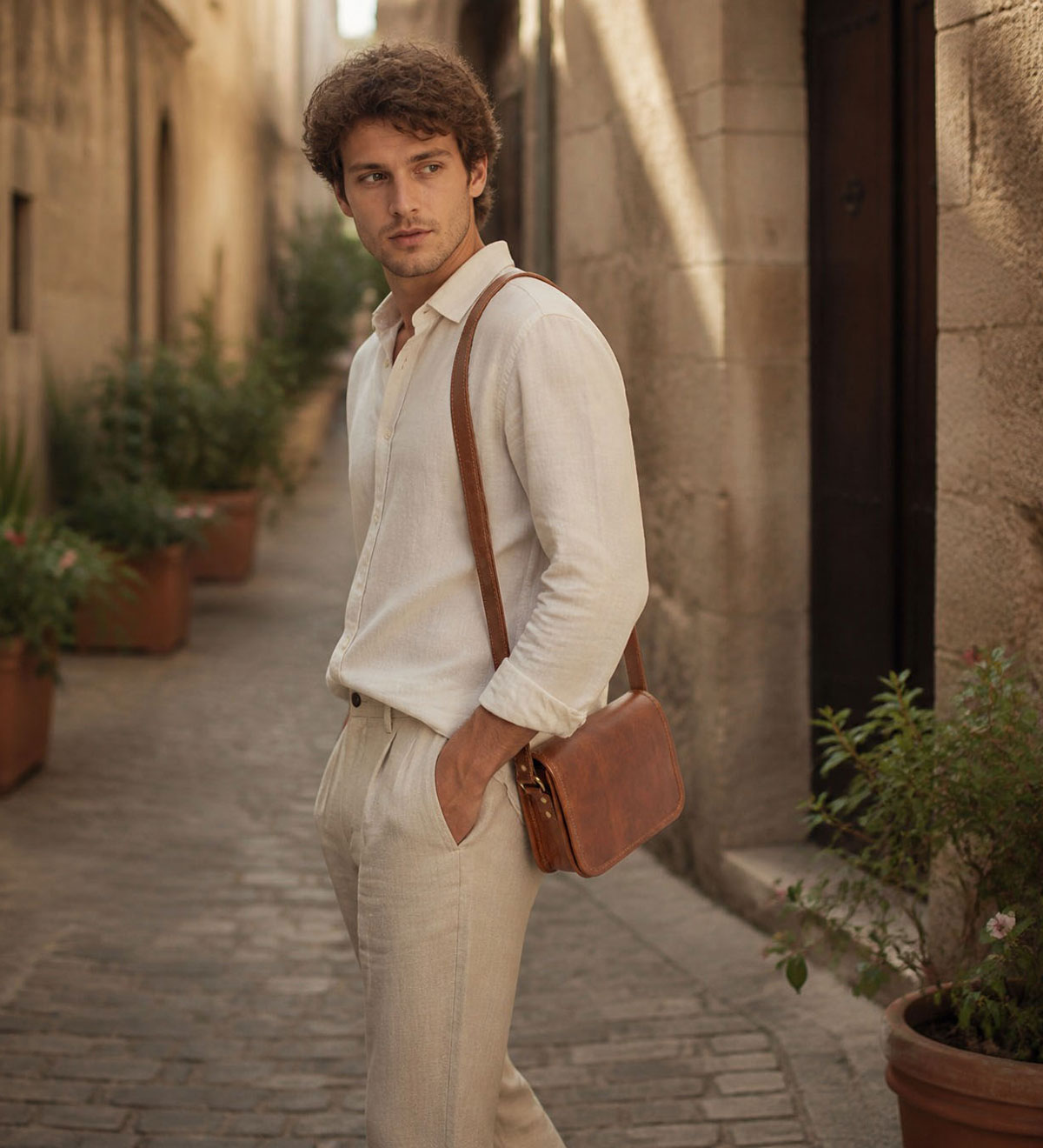 Malá kožená crossbody taštička - Little Companion