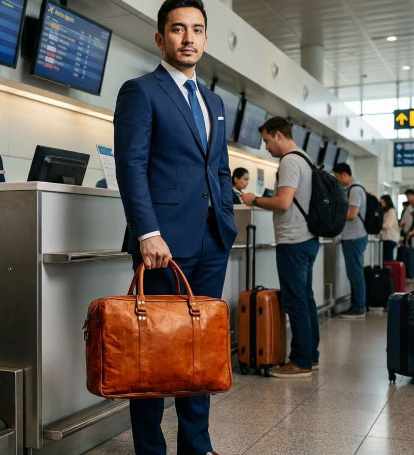 Kožená cestovní brašna 2v1 na notebook i na víkend - Lonely Nomad