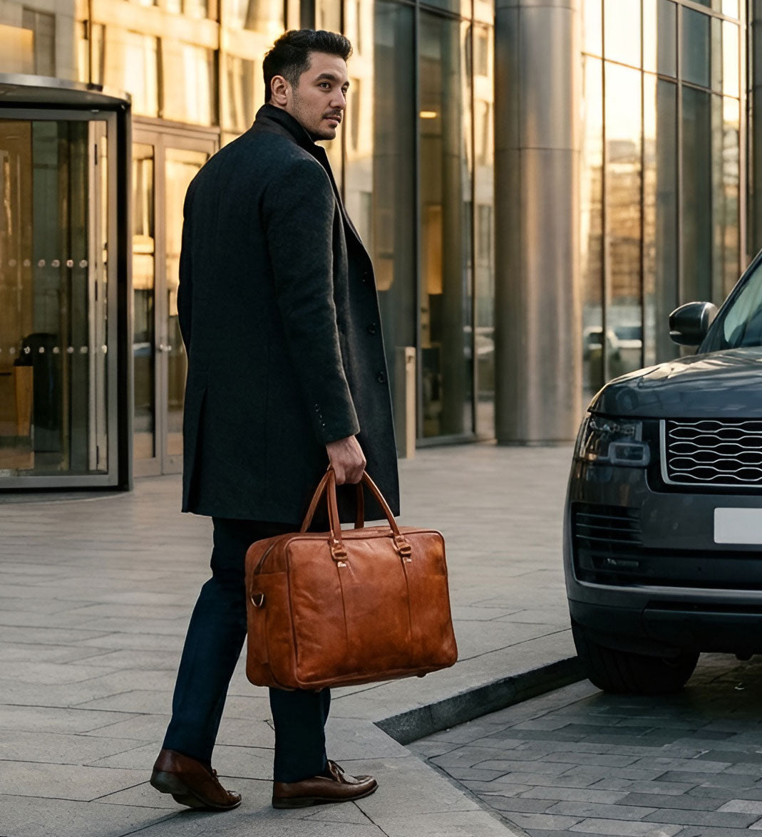 Kožená cestovní brašna 2v1 na notebook i na víkend - Lonely Nomad