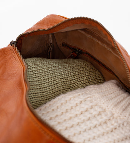 Kožená cestovní brašna 2v1 na notebook i na víkend - Lonely Nomad