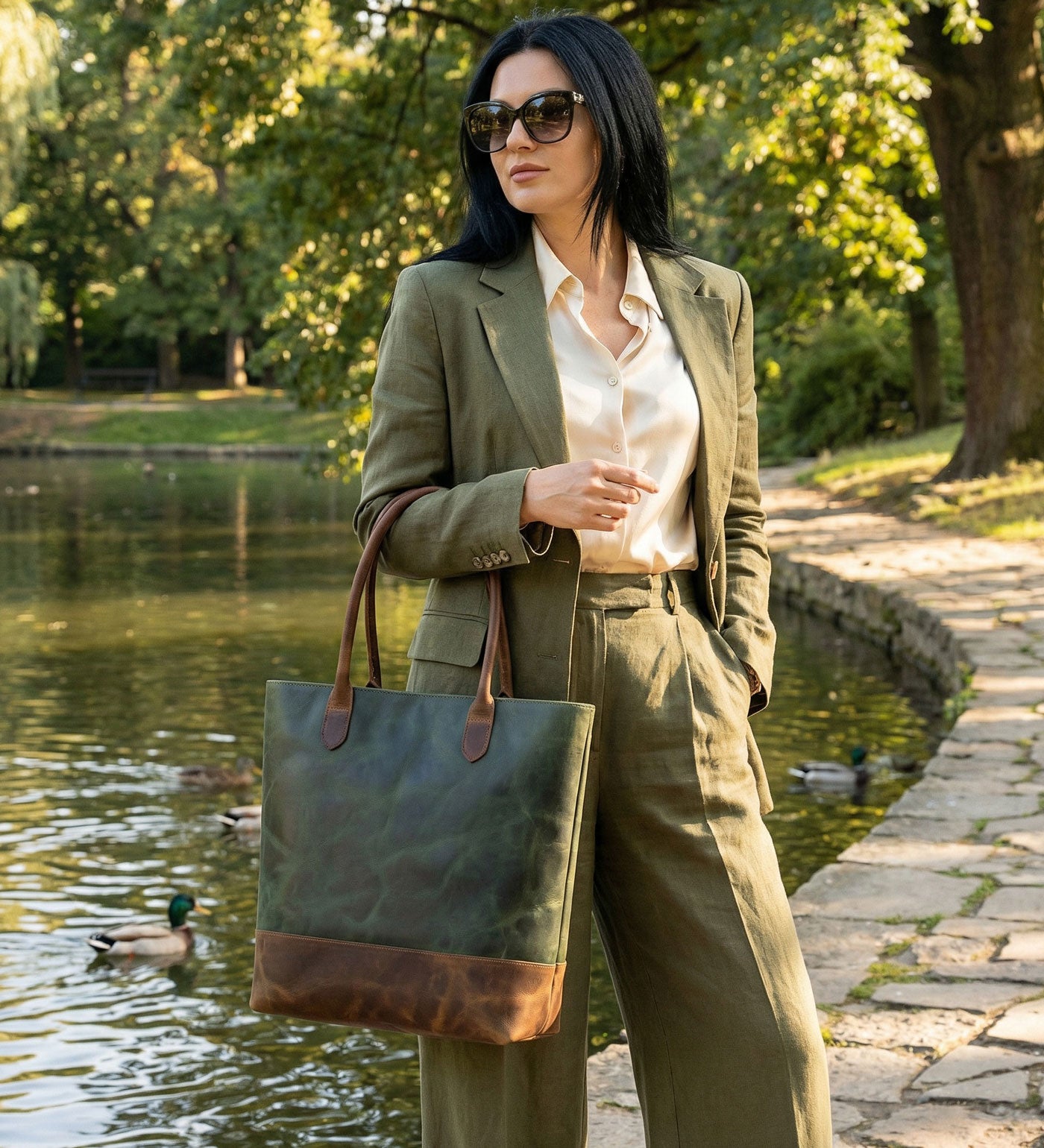Shopperka z prémiové bůvolí kůže - Noble Carry