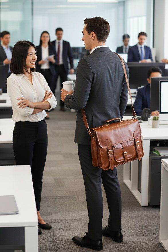 Inspirace pro Vás - Velká kožená aktovka - Office Messenger