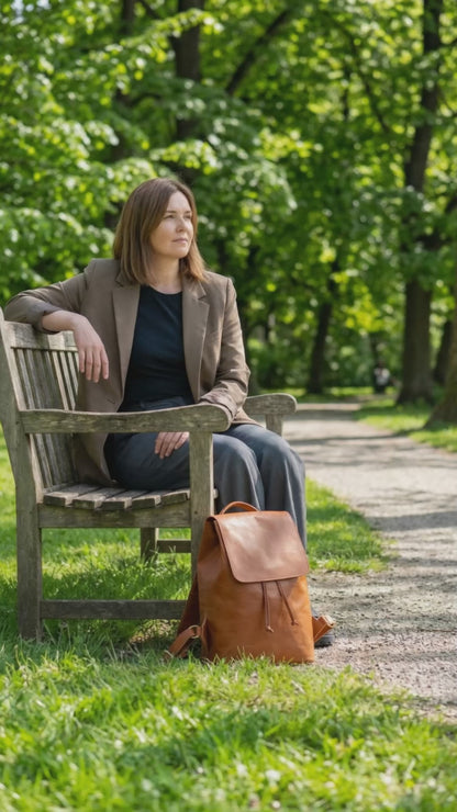 Městský kožený batůžek – Urban Explorer