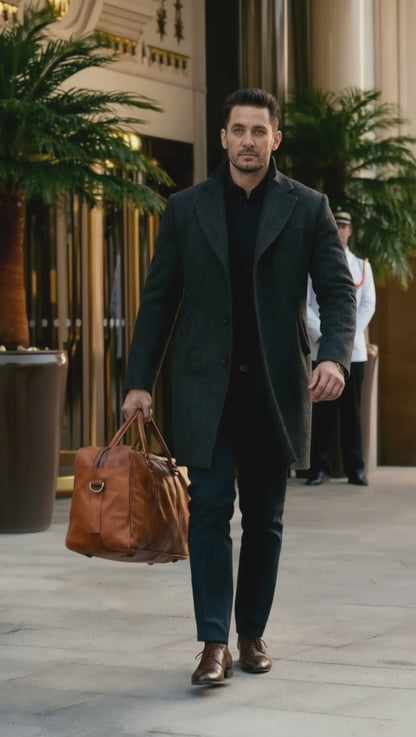 Kožená cestovní brašna 2v1 na notebook i na víkend - Lonely Nomad