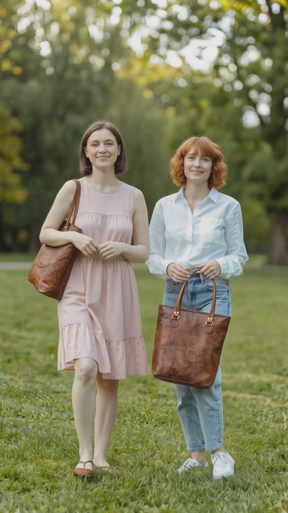 Kožená shopperka do ruky – Urban Grace