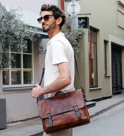 Kožený messenger bag - Capture the Castle