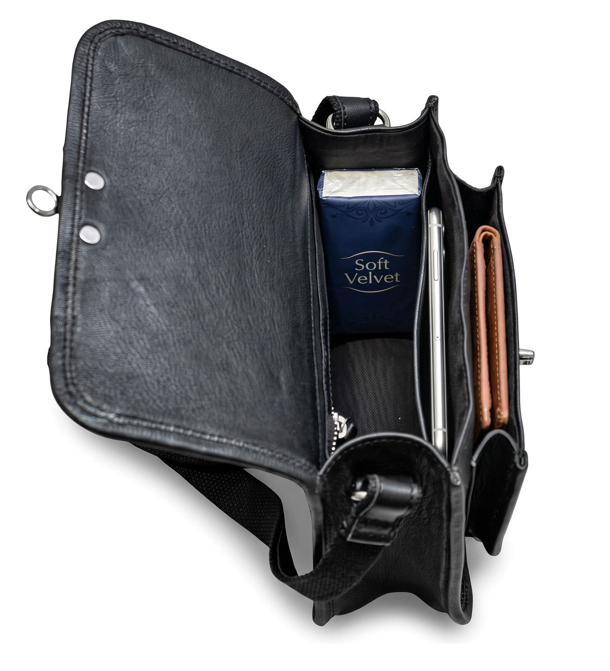 Crossbody kabelka z pravé kůže - Retro Alley