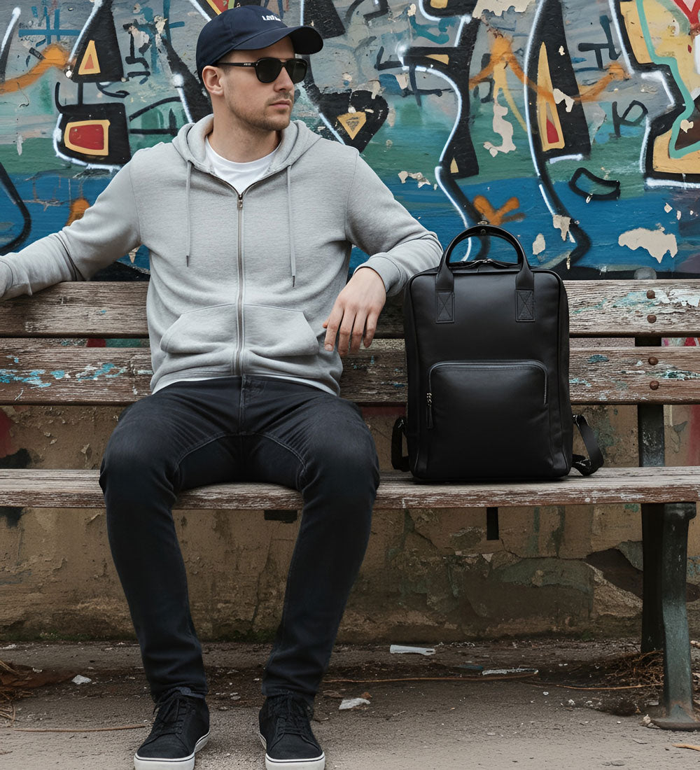 Cestovní kožený batoh - Roads Memories