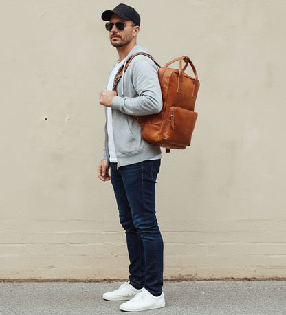 Cestovní kožený batoh - Roads Memories