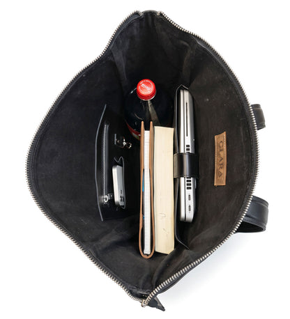 Rolovací batoh na notebook z prémiové bůvolí kůže - Roll the King M