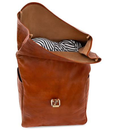 Rolovací kožený batoh – Rolling Pioneer