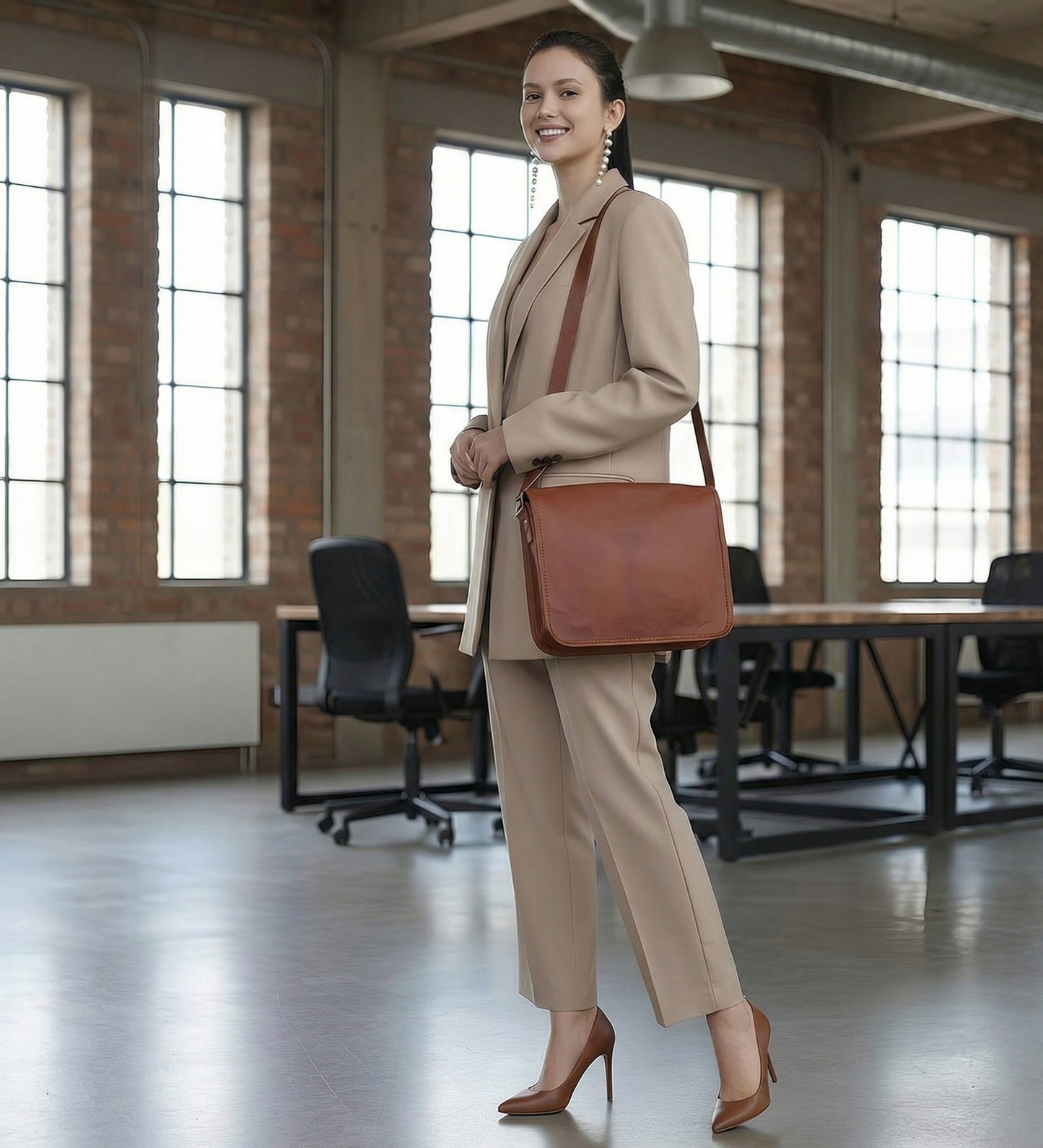 Kožená crossbody taška - Tempest Muse