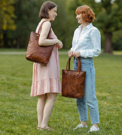 Kožená shopperka do ruky – Urban Grace