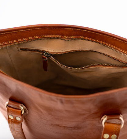 Kožená shopperka do ruky – Urban Grace